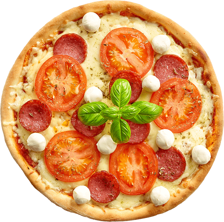Tasty Food ammattilainen keittiö tiimi valmistaa pizzaa ja hampurilaisia